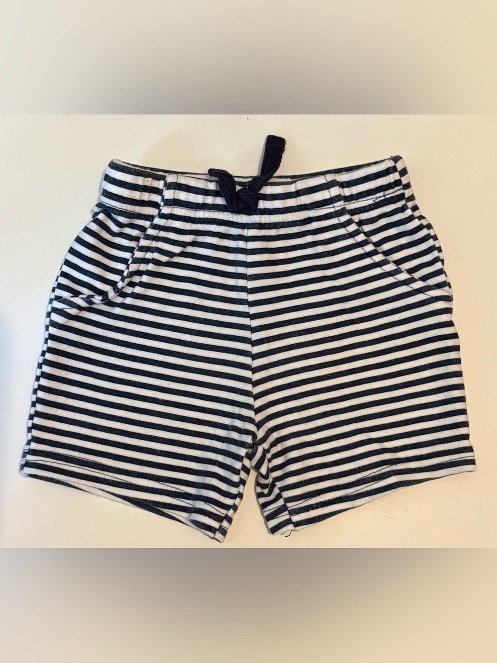 HB Hudson Baby striped cotton shorts drawstring waist 3-6 Months  Baby Clothes